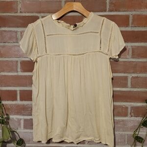 Stetson Cream Herringbone Blouse